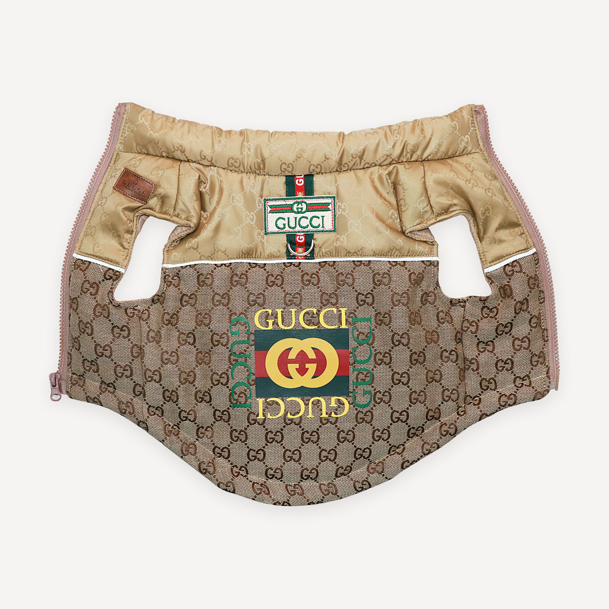 Monogram Vest & Leash dog set inspired by Gucci view 6
