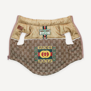 Monogram Vest & Leash dog set inspired by Gucci view 6