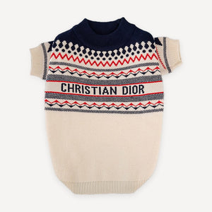 Fair Isle Knit dog sweater inspired by Dior view 2