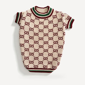 Pawcci Burgundy Monogram Sweater product view