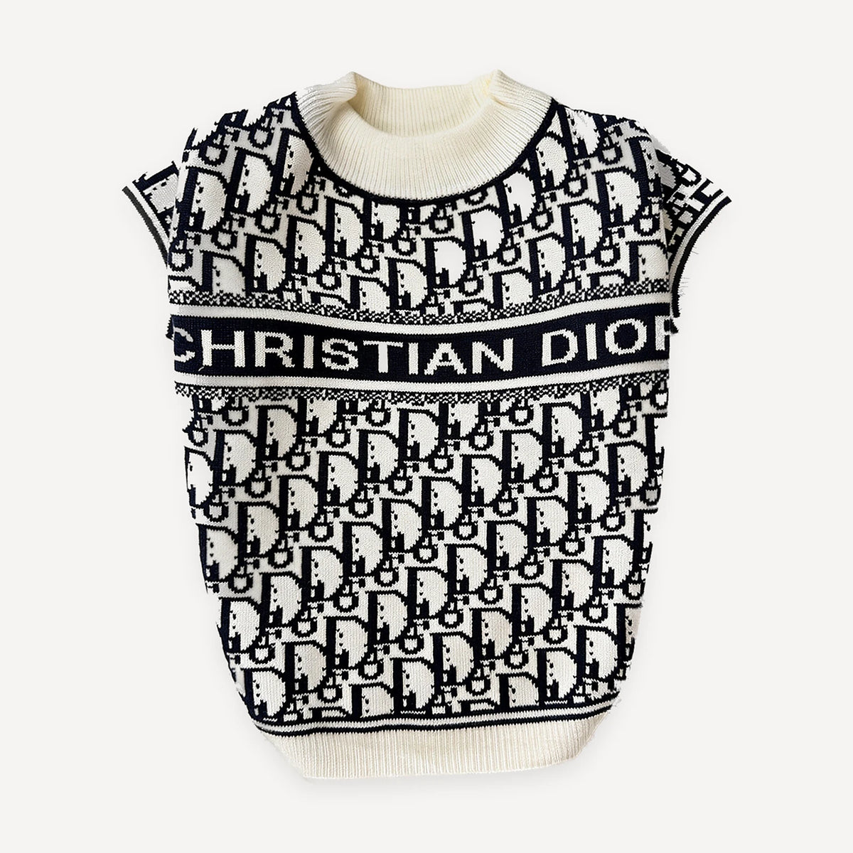 Oblique Knit dog tank inspired by Dior view 5