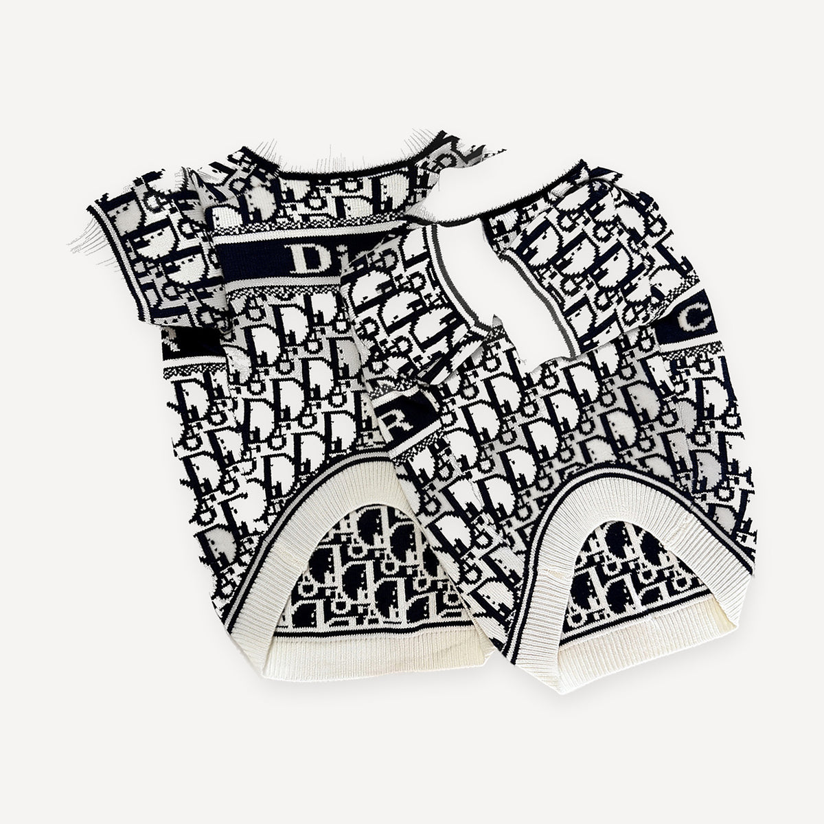Oblique Knit dog tank inspired by Dior view 3