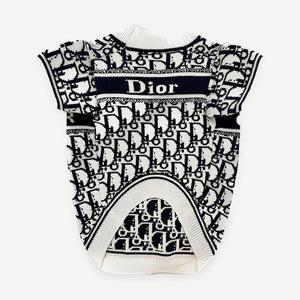 Oblique Knit dog tank inspired by Dior view 2