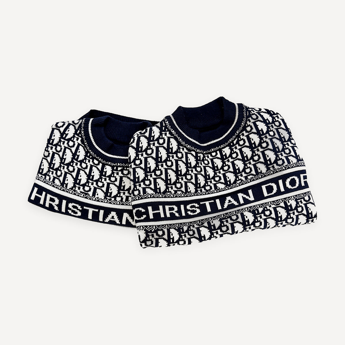 Oblique Lettered Knit dog sweater inspired by Dior view 2