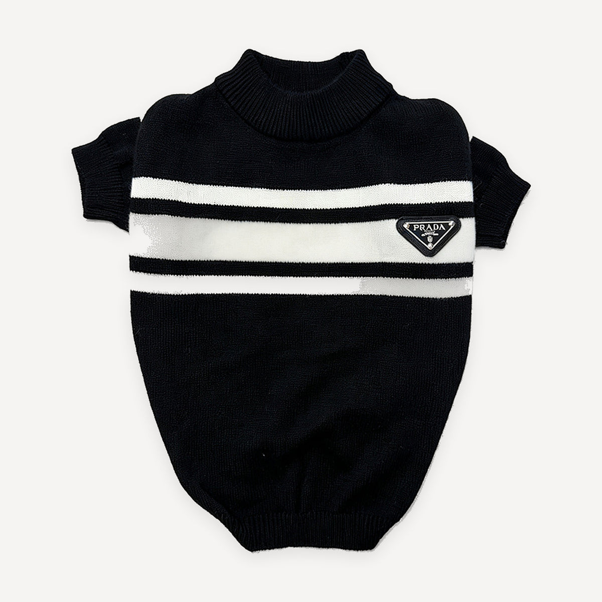 Triangle Stripe Knit dog sweater inspired by Prada