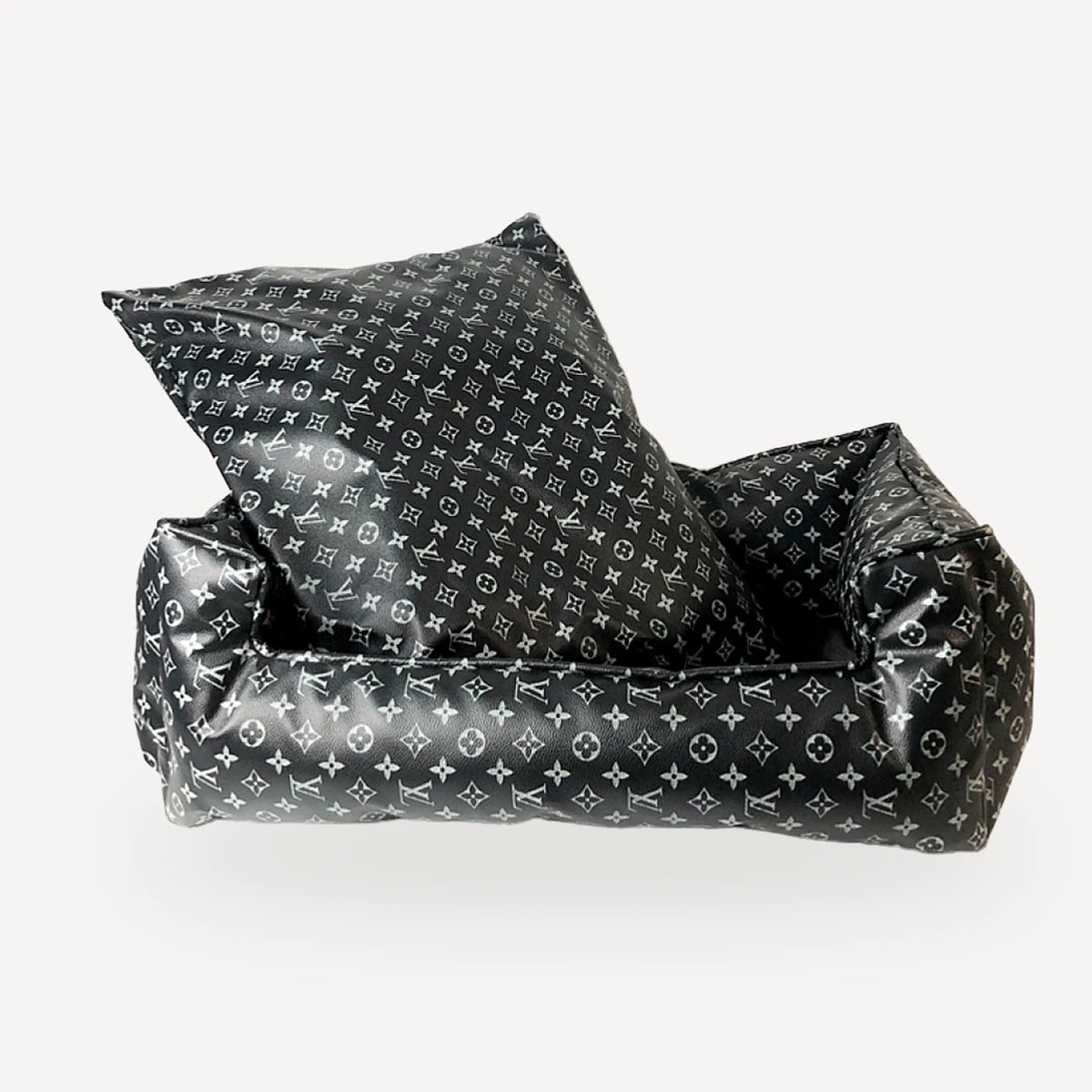Monogram Bolster Dog dog bed inspired by Louis Vuitton view 3