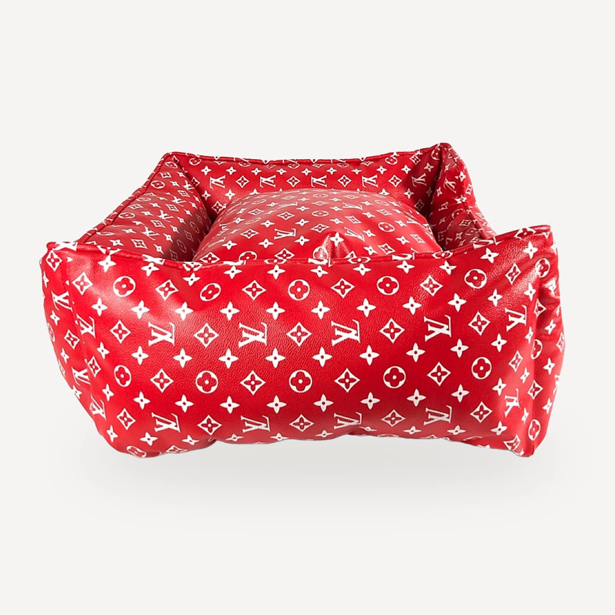 Monogram Bolster Dog dog bed inspired by Louis Vuitton view 2