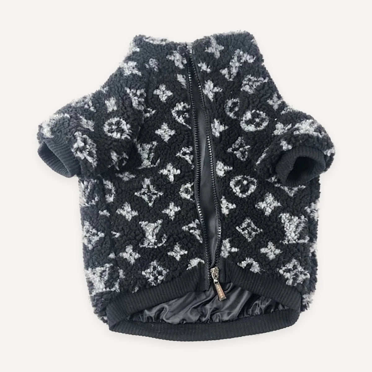 Black Monogram Knit dog sweater inspired by Louis Vuitton view 6