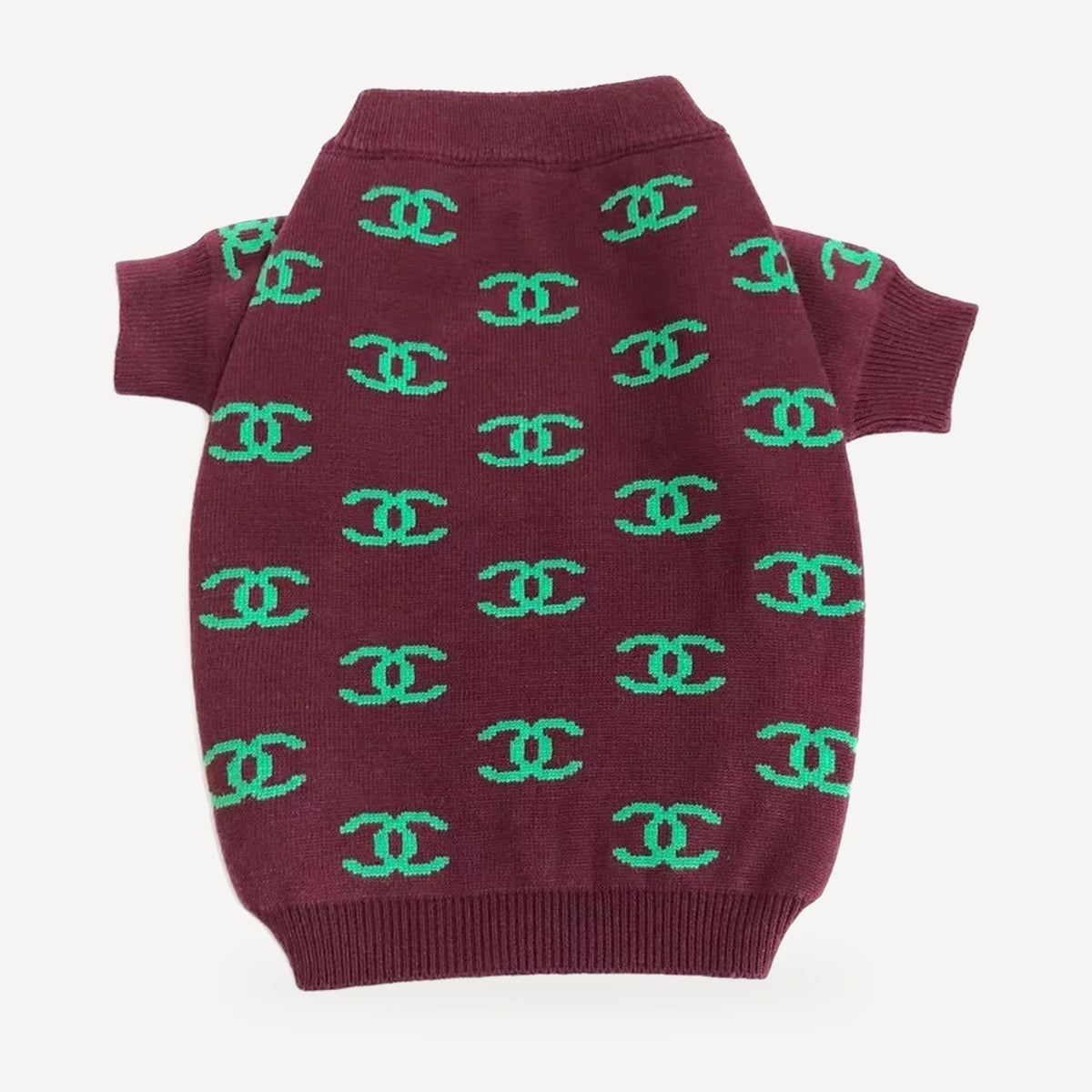 Chewnel Burgundy Logo Sweater product view