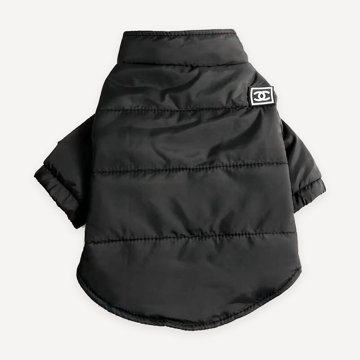 Faux Fur Hood Padded dog jacket inspired by Chanel view 2