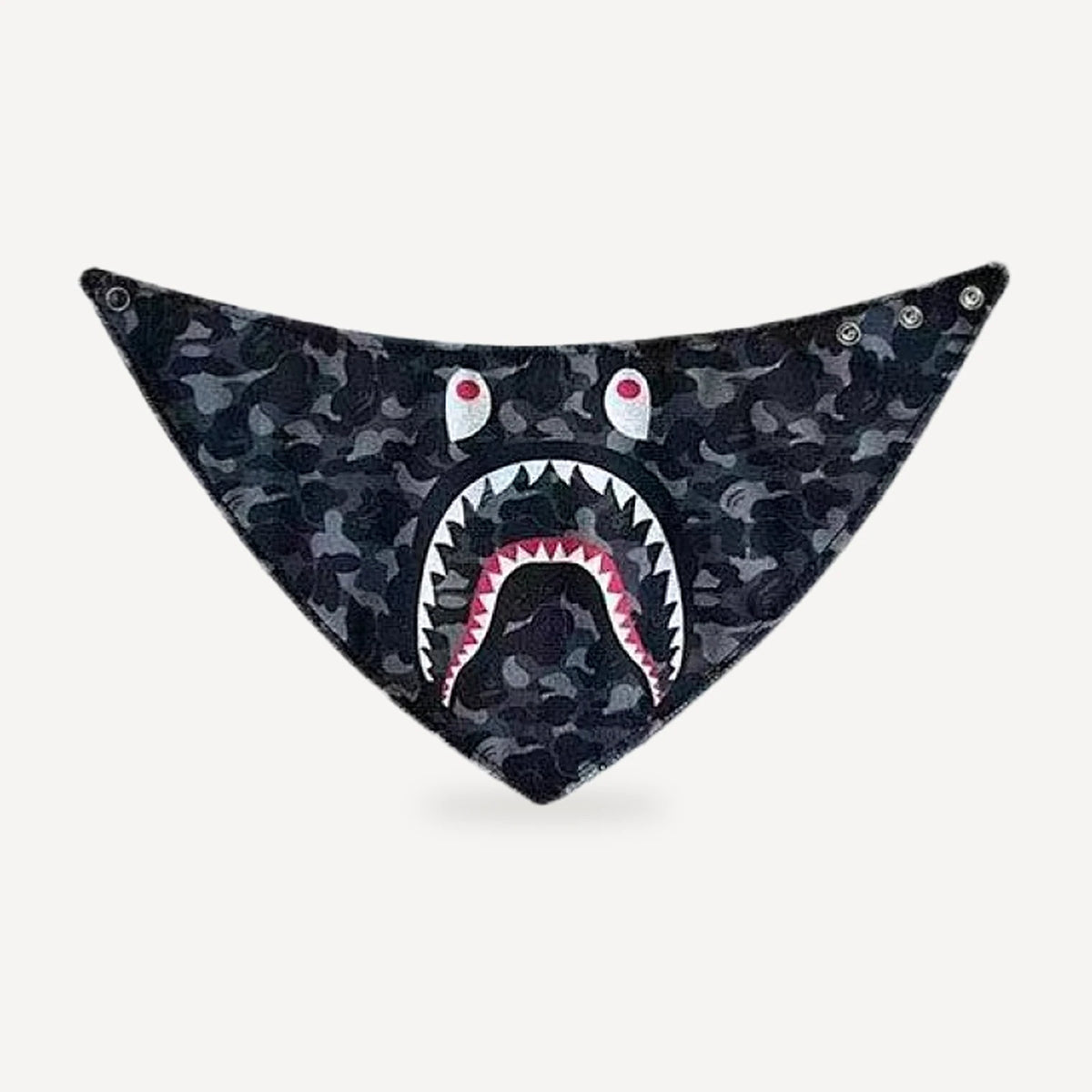 Shark Camo dog bandana inspired by BAPE view 2