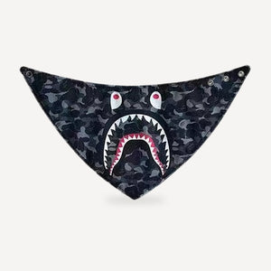 Shark Camo dog bandana inspired by BAPE view 2