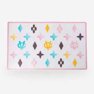 Pastel Monogram Feeding dog mat inspired by Louis Vuitton