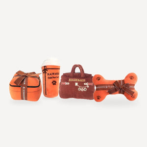 Luggage Plush Toy dog set inspired by Hermes view 7