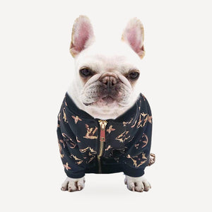 Chewy V Gold Monogram Zip Jacket product view