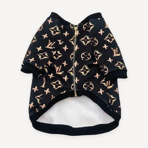 Gold Monogram Padded dog jacket inspired by Louis Vuitton view 5