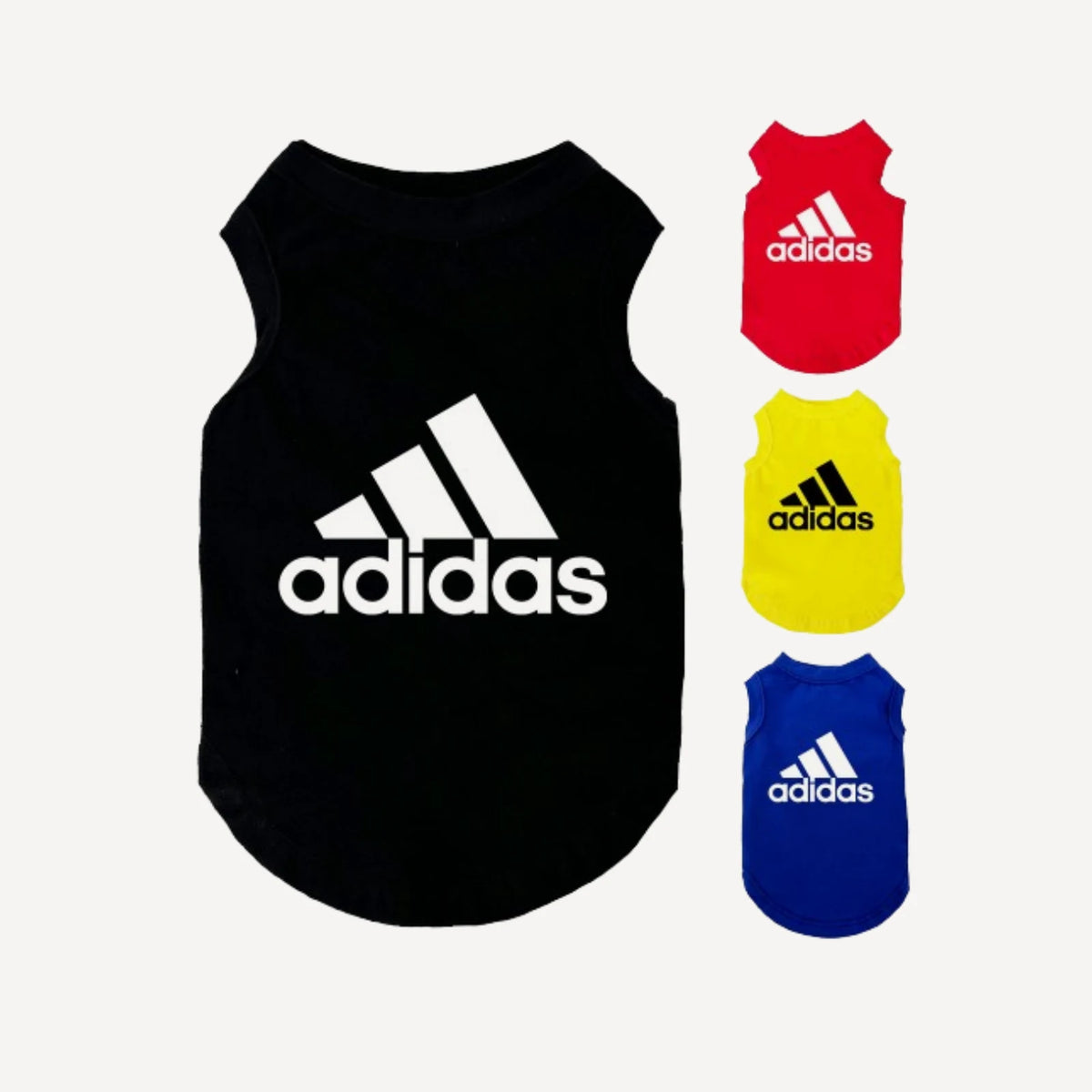 Logo dog tank inspired by Adidas view 2