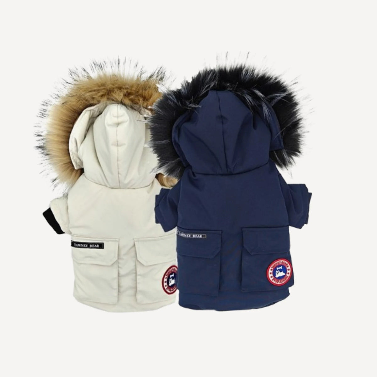 Hooded dog puffer inspired by Canada Goose view 3