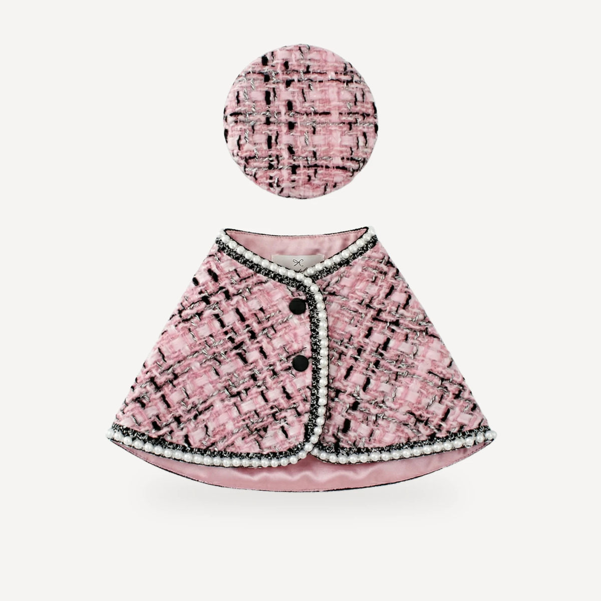 Bouclé dog cape inspired by Chanel view 7