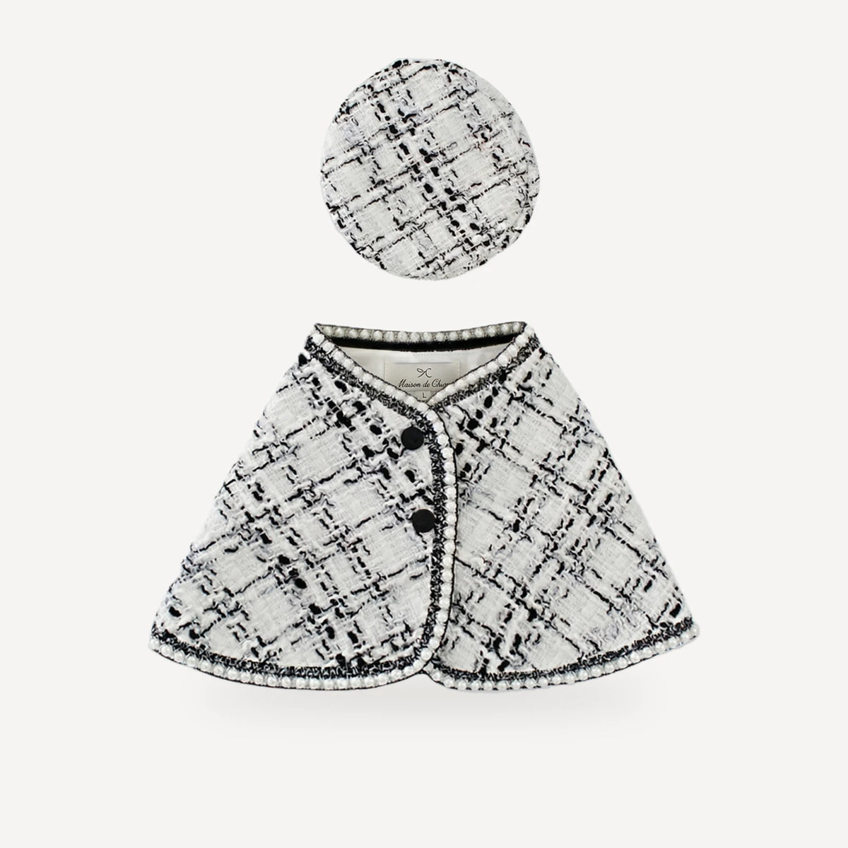 Bouclé dog cape inspired by Chanel view 8