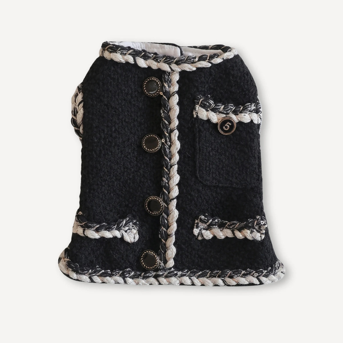 Chain Trim dog vest inspired by Chanel view 5