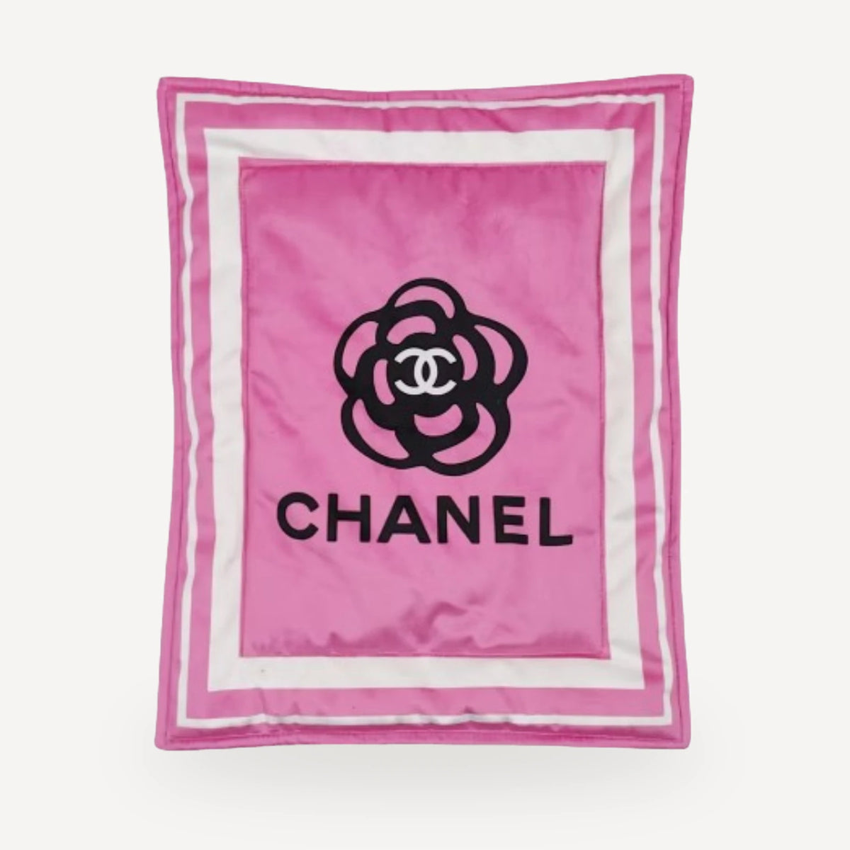 Cozy Winter dog blanket inspired by Chanel view 2