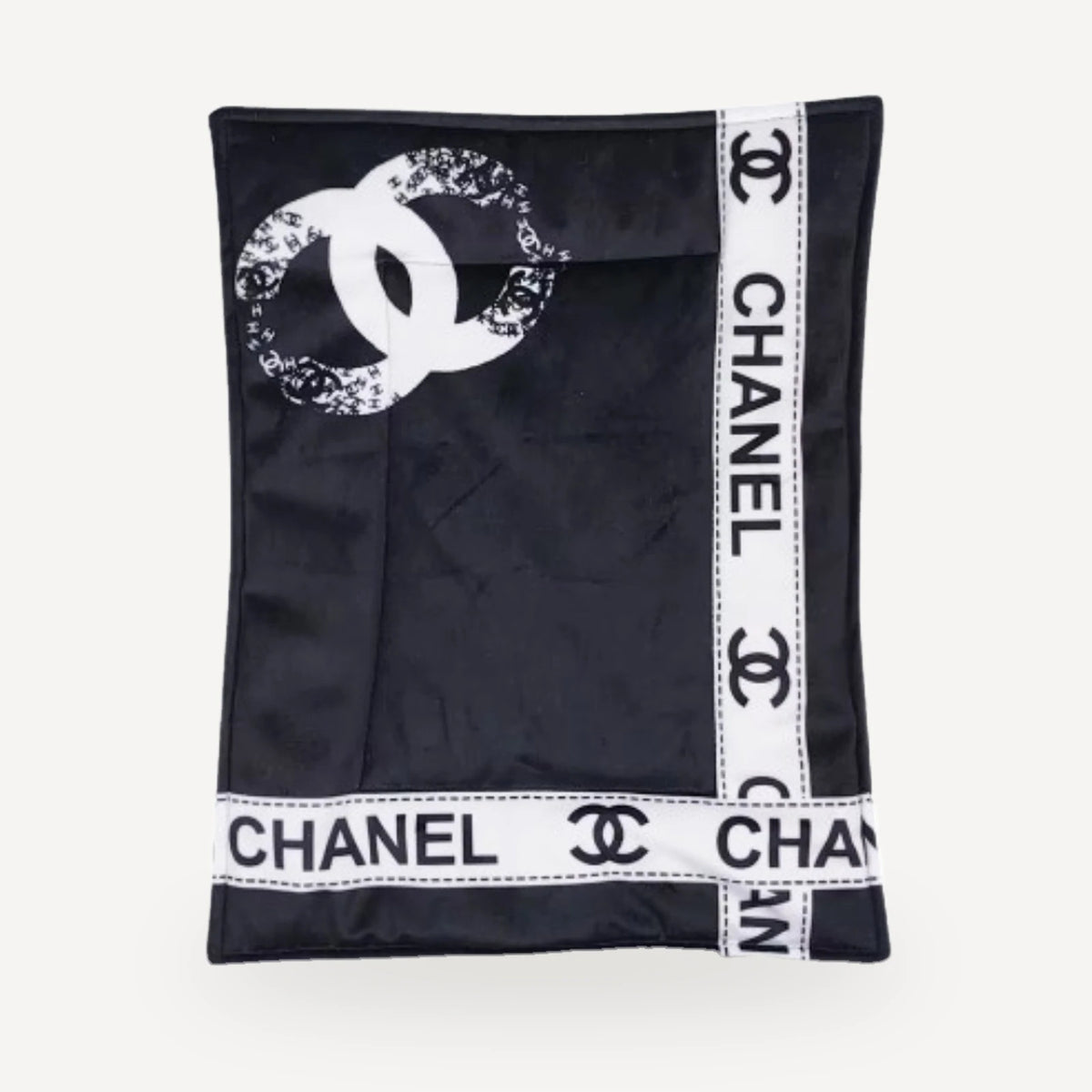 Cozy Winter dog blanket inspired by Chanel view 4