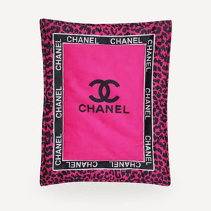 Cozy Winter dog blanket inspired by Chanel view 5