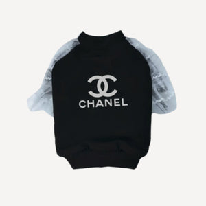 Lace dog sweatshirt inspired by Chanel view 2
