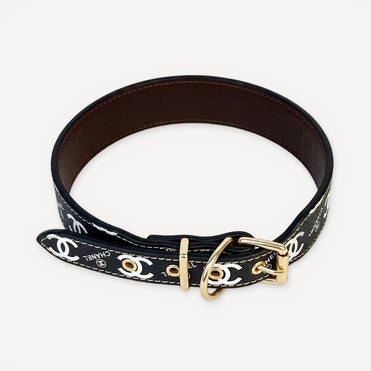 Logo Leather Walking dog set inspired by Chanel view 6