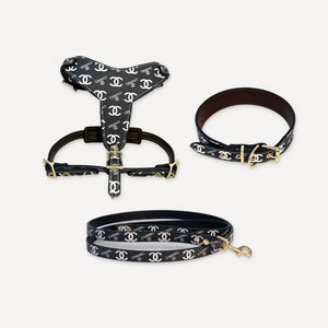 Logo Leather Walking dog set inspired by Chanel view 7