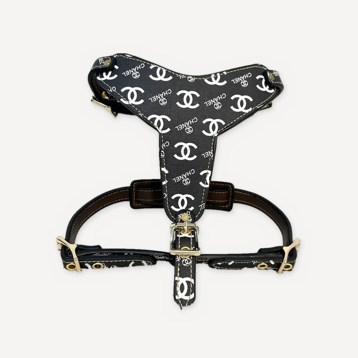 Logo Leather Walking dog set inspired by Chanel view 4