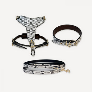 Logo Leather Walking dog set inspired by Chanel view 10