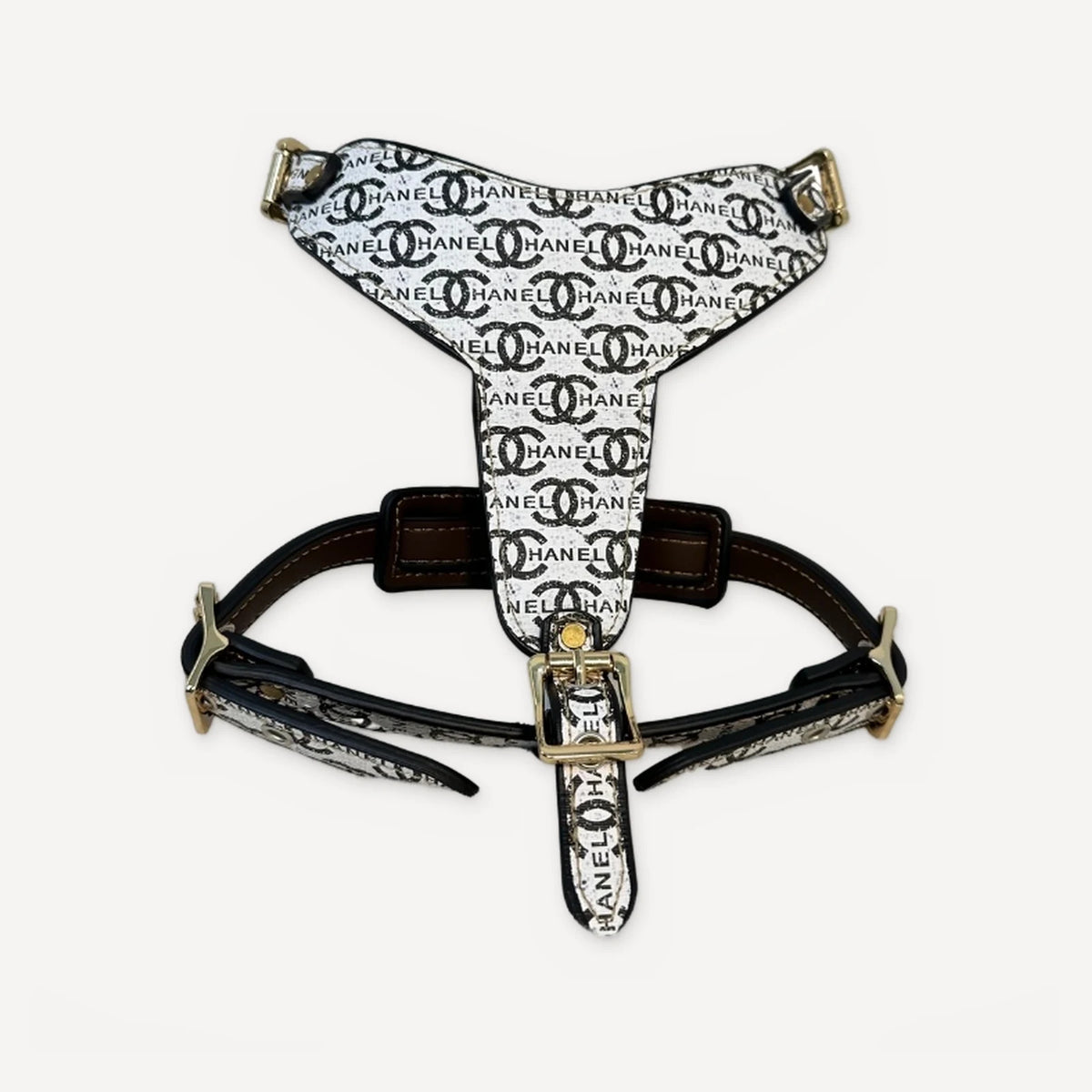 Logo Leather Walking dog set inspired by Chanel view 5
