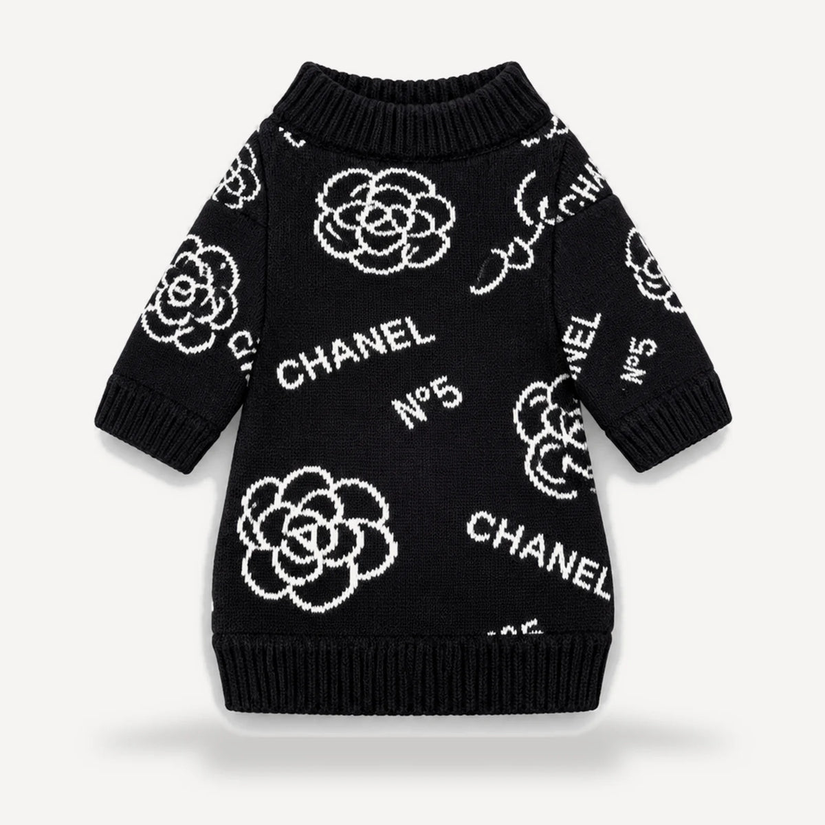 No. 5 dog sweater inspired by Chanel view 5