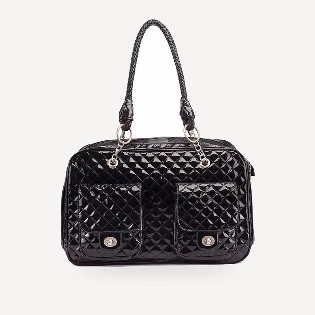 Quilted Travel dog carrier inspired by Chanel view 5