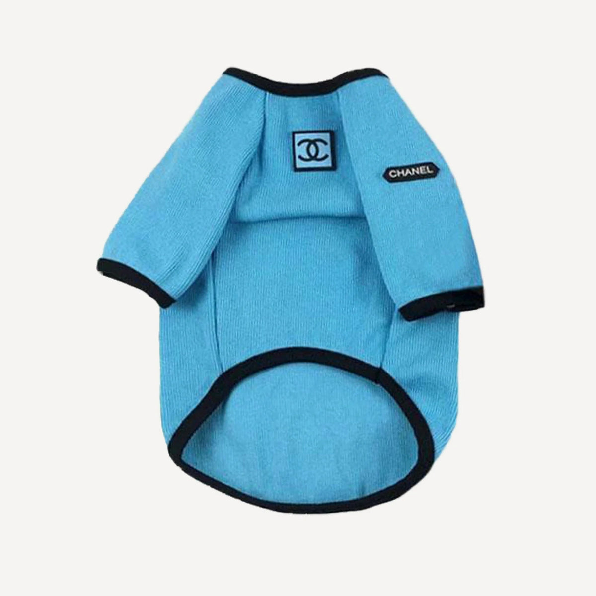 Waffle-Knit dog sweatshirt inspired by Chanel view 2