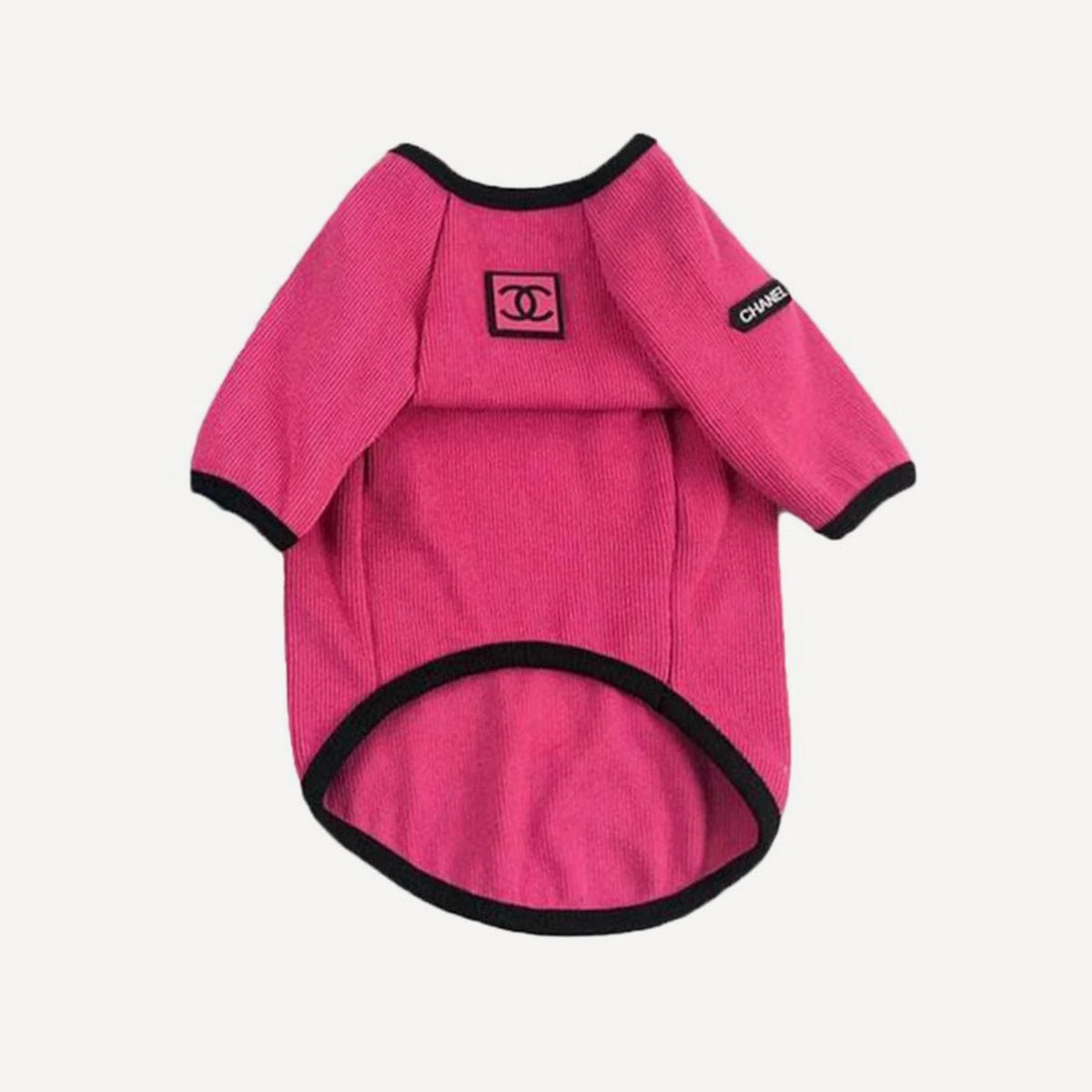 Waffle-Knit dog sweatshirt inspired by Chanel view 3