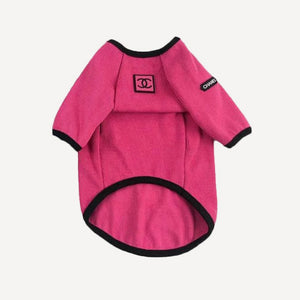 Waffle-Knit dog sweatshirt inspired by Chanel view 3