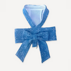 Bow dog harness inspired by Louis Vuitton view 2