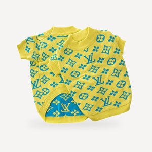 Citrus dog sweater inspired by Louis Vuitton view 3