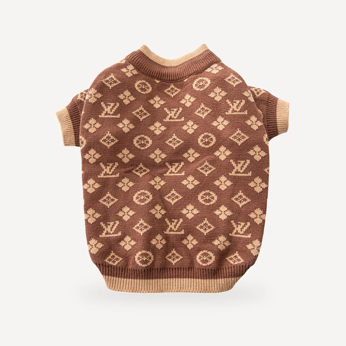Classic dog sweater inspired by Louis Vuitton view 8