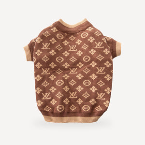 Classic dog sweater inspired by Louis Vuitton view 8