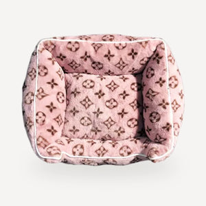 Faux Fur dog bed inspired by Louis Vuitton view 6