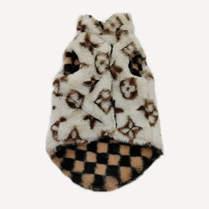Faux Fur dog vest inspired by Louis Vuitton view 5