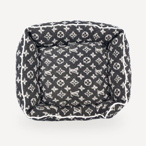 Fleece dog bed inspired by Louis Vuitton view 2