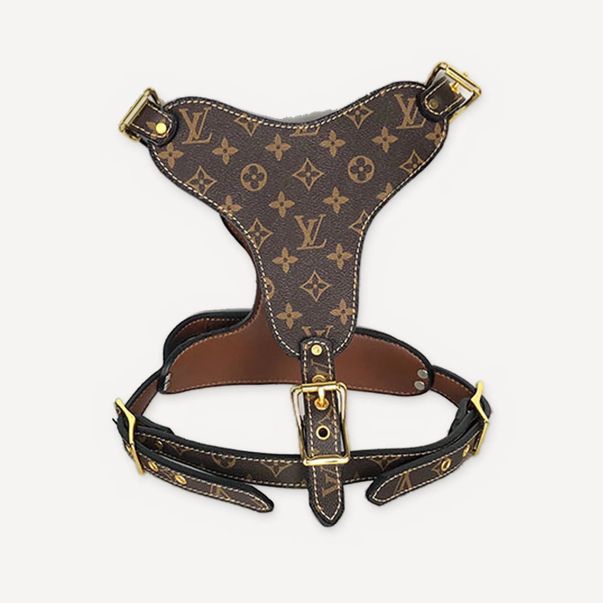 Leather Walking dog set inspired by Louis Vuitton view 8
