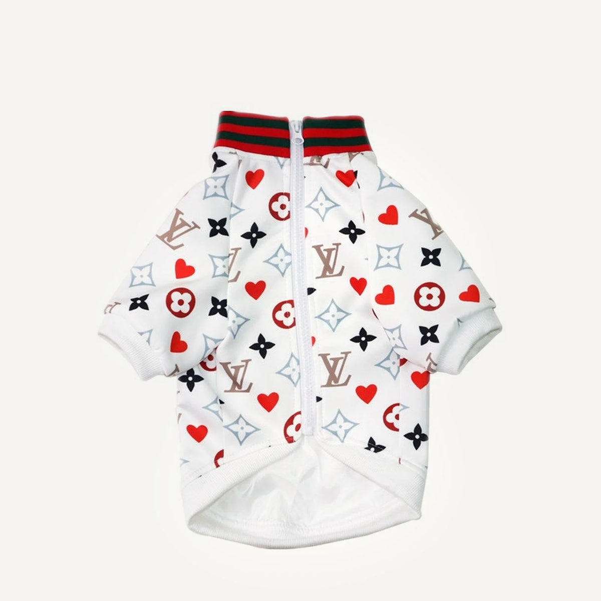 Love Bomber dog apparel inspired by Louis Vuitton
