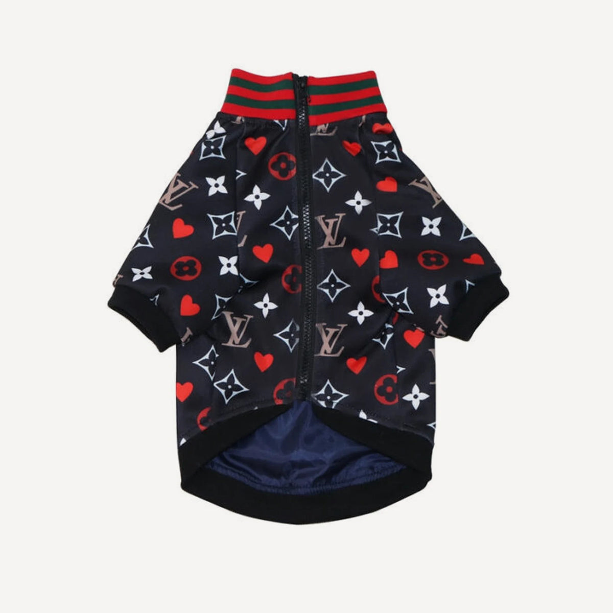 Love Bomber dog apparel inspired by Louis Vuitton view 3