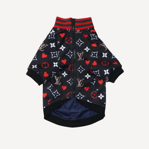 Love Bomber dog apparel inspired by Louis Vuitton view 3